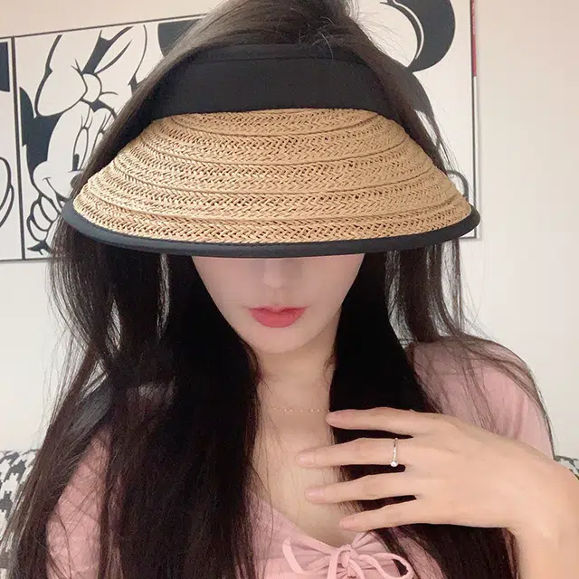 木林森 日系时尚潮流百搭 草编 防晒帽 男女同款情侣款