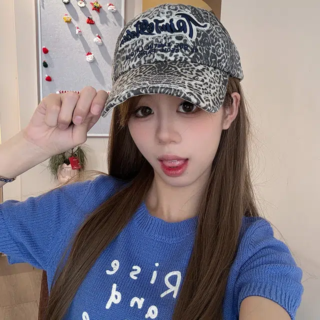 木林森 春夏季迷彩豹纹图案做旧水洗刺绣字母户外出游时尚潮流百搭大头围显脸小 棉 鸭舌帽 男女同款情侣款