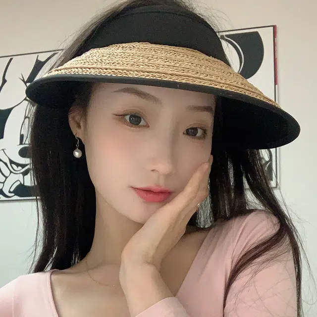 木林森 日系时尚潮流百搭 草编 防晒帽 男女同款情侣款