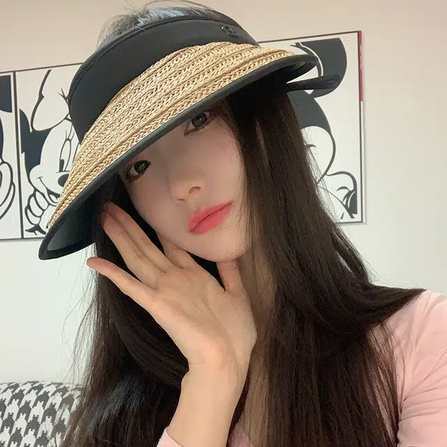 木林森 日系时尚潮流百搭 草编 防晒帽 男女同款情侣款