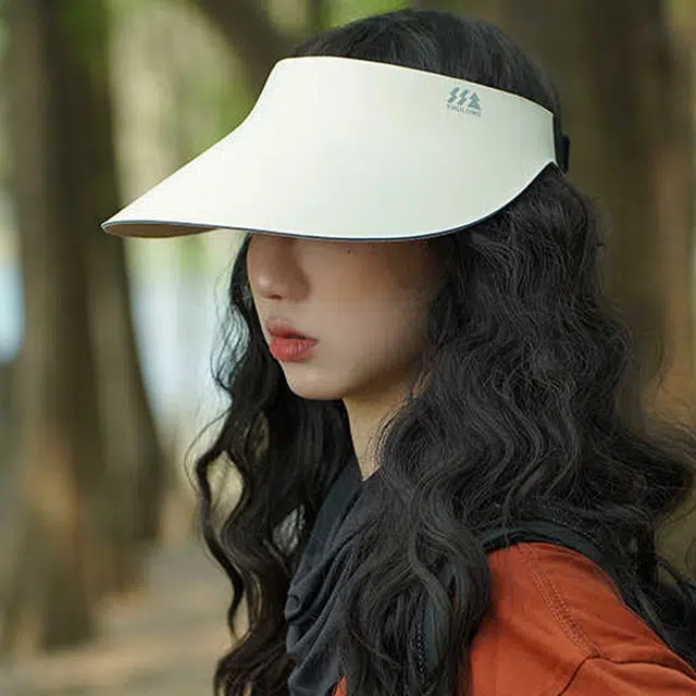 木林森 夏季轻盈无痕一体空顶帽户外运动跑步遮阳帽可折叠凉感太阳帽 锦纶 防晒帽 男女同款情侣款