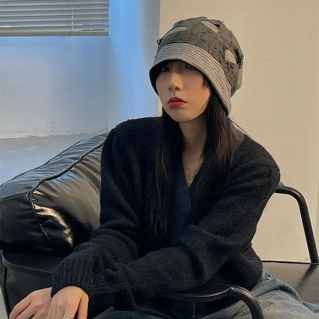 木林森 韩版个性补丁乞丐帽秋冬包头冷帽日系堆堆帽街头潮流风百搭小众毛线帽 男女同款情侣款