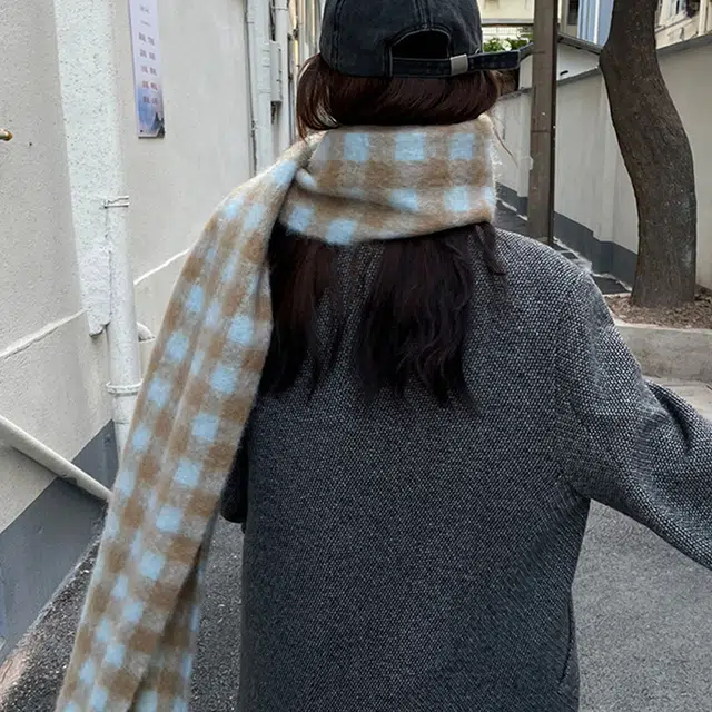 木林森 马海毛高级感保暖加厚时尚百搭学生围脖 绒线围巾 男女同款情侣款