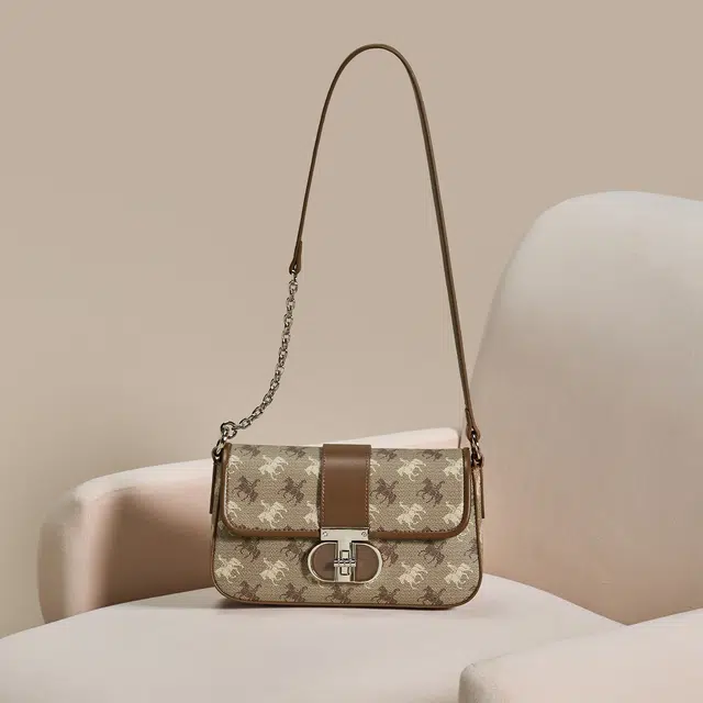 卓诗尼 复古休闲时尚经典印花潮流 合成革 单肩包 女款 多色