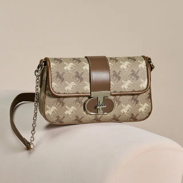 卓诗尼 复古休闲时尚经典印花潮流 合成革 单肩包 女款 多色