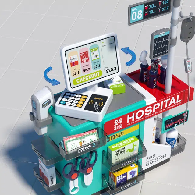 图米鱼 儿童医生扮演 医疗台男女孩 牙医 过家家玩具