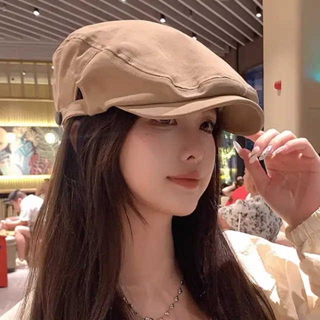 雅鹿 英伦复古大头围 棉 贝雷帽 女款