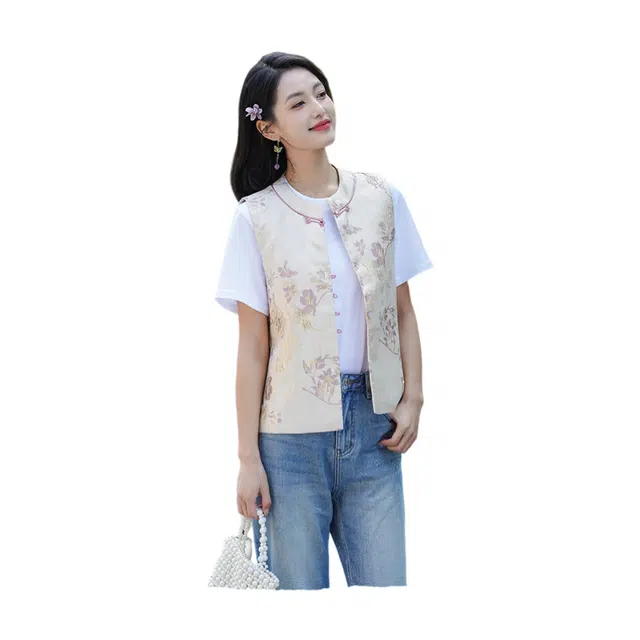 荟萃阁 新中式复古时尚个性舒适马甲 女款