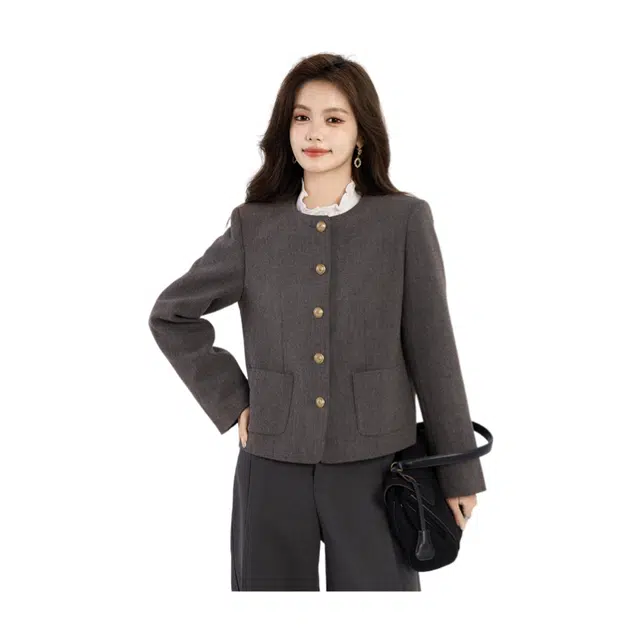 荟萃阁 小香风外套高级感名媛气质短款上衣夹克 女款