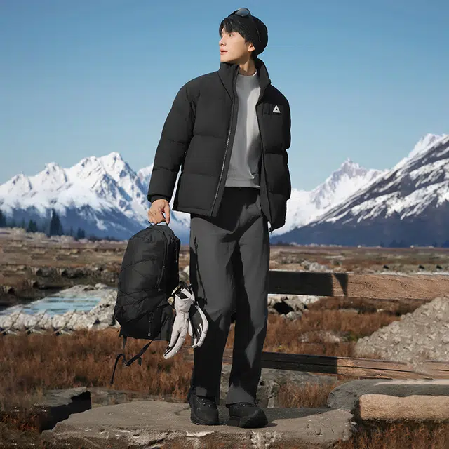 匹克 驭雪短羽升级版 三防科技经典纯色简约户外通勤校园冬季防污立领加厚保暖石墨烯驭热休闲微宽松中厚羽绒服 男女同款