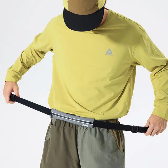 匹克 轻薄隐形腰带防水跑步装备 织物 腰包 男女同款情侣款 灰色