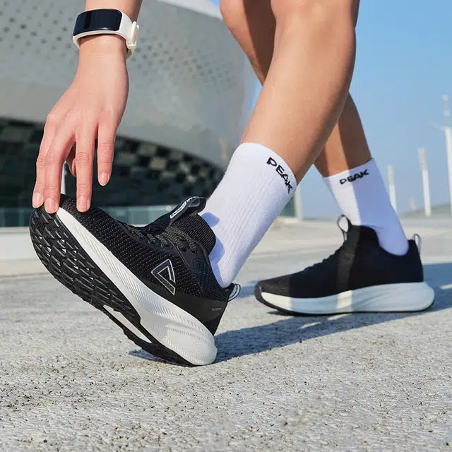 匹克 态极 大众系列 舒适时尚百搭防滑耐磨透气 低帮 休闲跑步鞋 男女同款 黑乳白