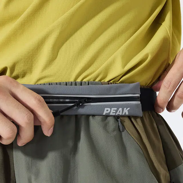 匹克 轻薄隐形腰带防水跑步装备 织物 腰包 男女同款情侣款 灰色