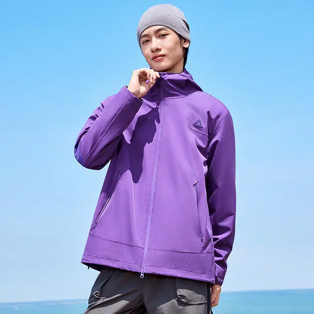 匹克  趣野系列 防水透湿科技 户外纯色轻量化高透气防风雨防油连帽外套污三合一摇粒绒 冲锋衣 男女同款