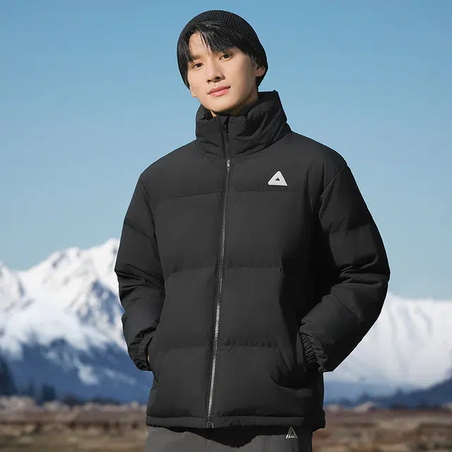 匹克 驭雪短羽升级版 三防科技经典纯色简约户外通勤校园冬季防污立领加厚保暖石墨烯驭热休闲微宽松中厚羽绒服 男女同款