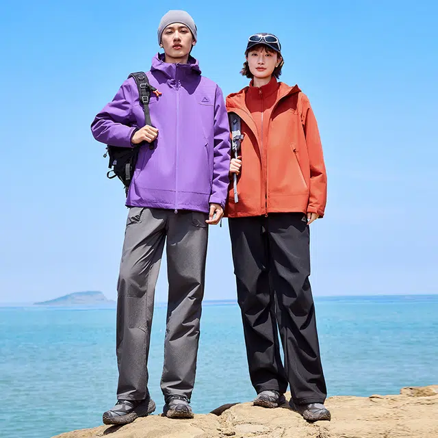 匹克  趣野系列 防水透湿科技 户外纯色轻量化高透气防风雨防油连帽外套污三合一摇粒绒 冲锋衣 男女同款