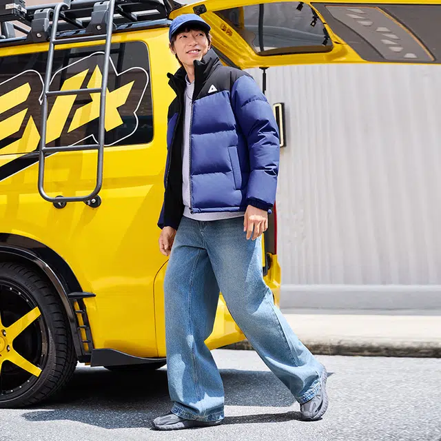 匹克 驭雪短羽升级版 三防科技经典纯色简约户外通勤校园冬季防污立领加厚保暖石墨烯驭热休闲微宽松中厚羽绒服 男女同款 奥海蓝