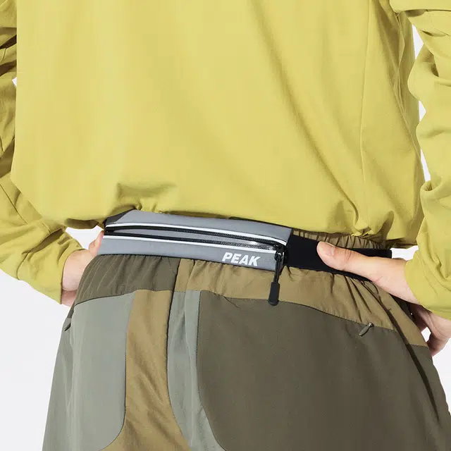 匹克 轻薄隐形腰带防水跑步装备 织物 腰包 男女同款情侣款 灰色