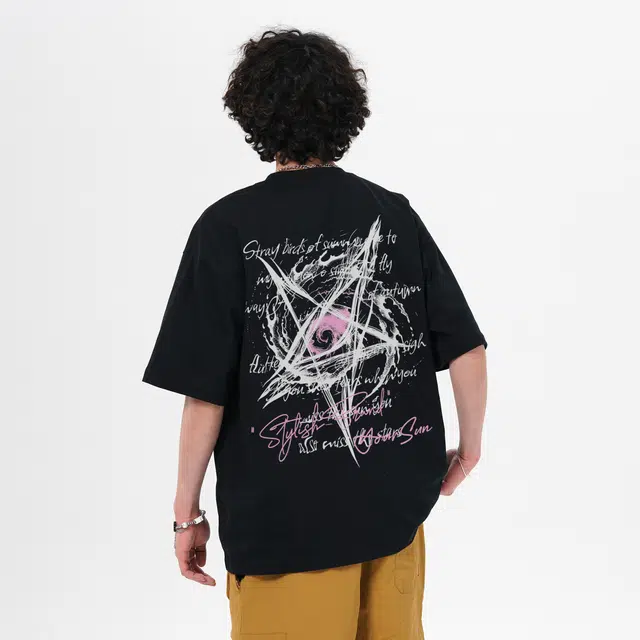 Yiershuang Retro Street Eagle Eye Logo T-Shirt