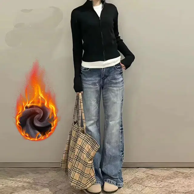 依钗 美式复古多款式水洗牛仔裤 女款