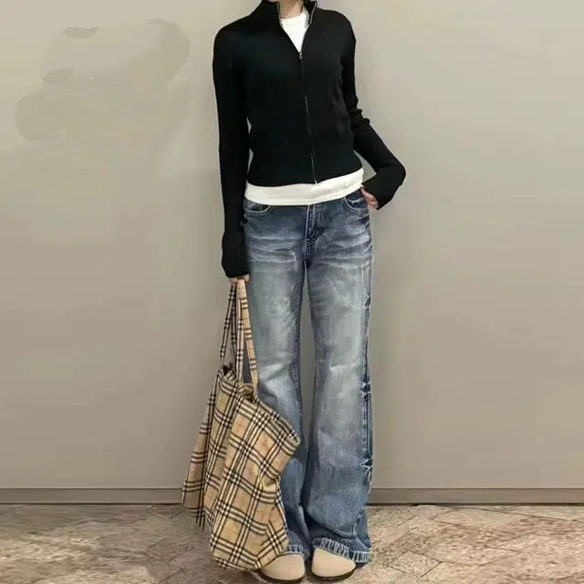 依钗 美式复古多款式水洗牛仔裤 女款