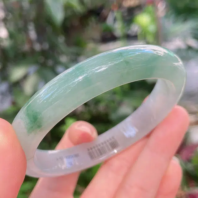 菲燕 口径 天然正品 平安 糯种 翡翠手镯 男女同款情侣款