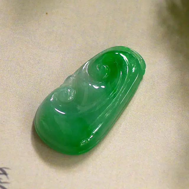 菲燕 绿如意 糯冰 翡翠吊坠 男女同款情侣款