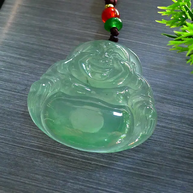 菲燕 高冰晴绿笑佛 冰种 吊坠 男女同款情侣款