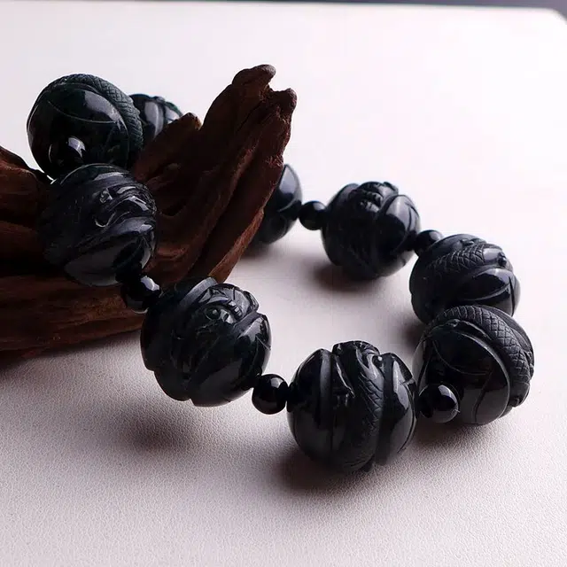 菲燕 九龙珠 糯种 翡翠手串 男女同款情侣款