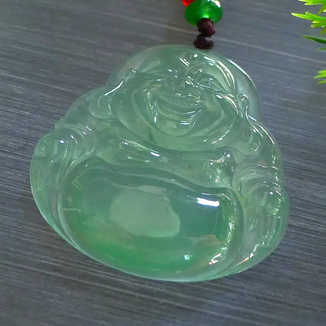 菲燕 高冰晴绿笑佛 冰种 吊坠 男女同款情侣款