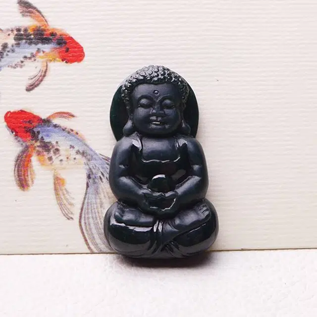 菲燕 好运轻奢精品宝宝佛 糯种 翡翠吊坠 男女同款情侣款