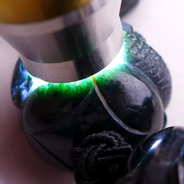菲燕 九龙珠 特色龙珠墨翠 糯种 翡翠手串 男女同款情侣款
