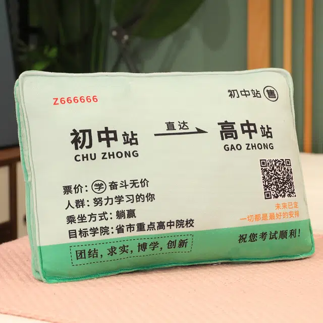 安之静雅 睡觉抱枕励志加油金榜题名 玩偶周边