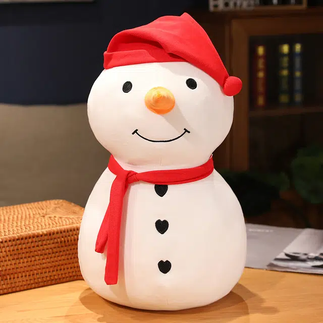安之静雅 可坐超萌雪人 玩偶 毛绒公仔