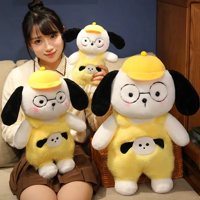 安之静雅 可爱帽子狗 小奶狗 安抚布娃娃 玩偶 毛绒公仔