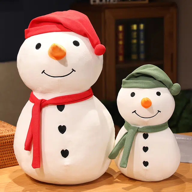 安之静雅 可坐超萌雪人 玩偶 毛绒公仔