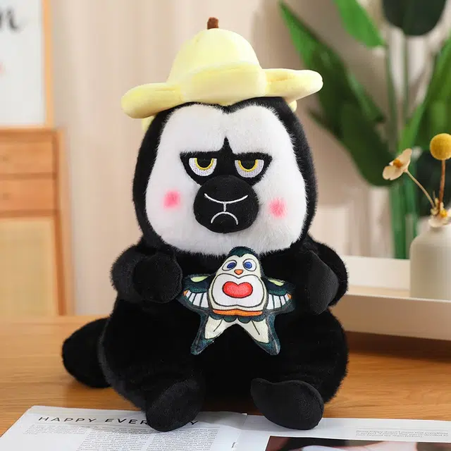 安之静雅 可爱白面僧面猴子 布娃娃 玩偶 毛绒公仔