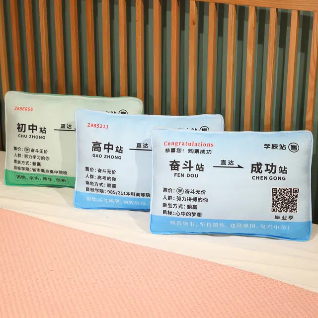 安之静雅 睡觉抱枕励志加油金榜题名 玩偶周边