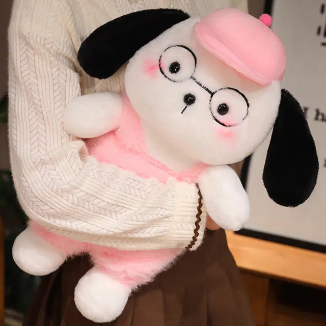 安之静雅 可爱帽子狗 小奶狗 安抚布娃娃 玩偶 毛绒公仔