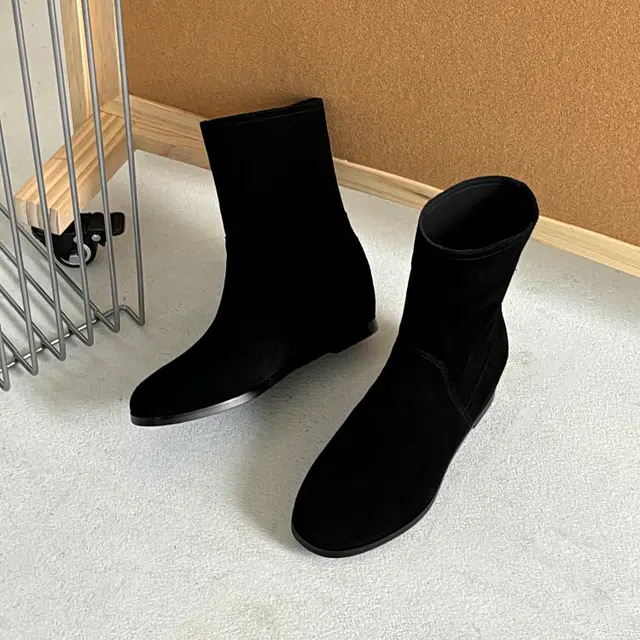 牛反绒 小个子复古磨砂真皮内增高勃肯鞋 短筒 马丁鞋 女