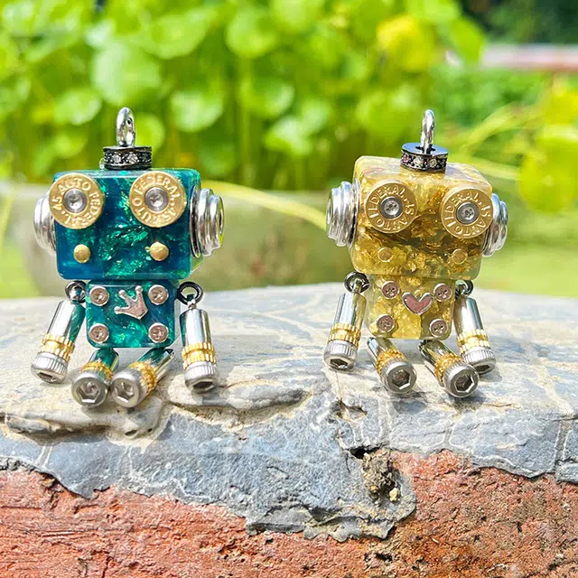 礼品 木小魔 小布鲁巴 潮流朋克风手工制作 鎏金 项链 男女同款情侣款