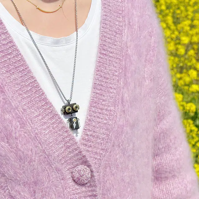 礼品 木小魔 纯手工制作毛衣链 合金 项链 男女同款情侣款