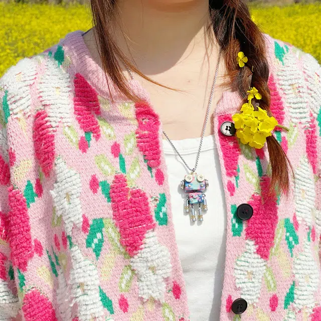 木小魔 小布鲁巴 蒸汽朋克风 多彩配色 合金 项链 男女同款情侣款
