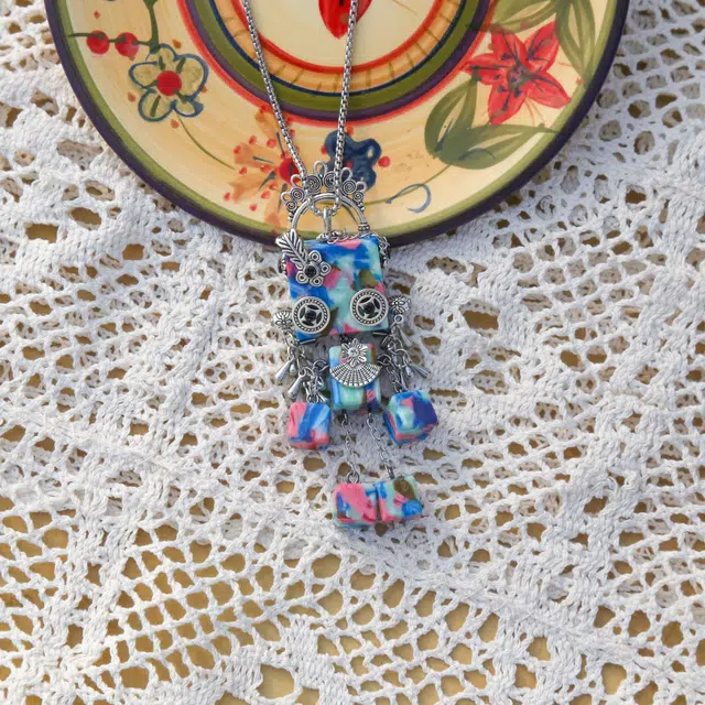 木小魔 蚩灵 幻彩蒸汽朋克风个性潮流 合金 项链 男女同款情侣款