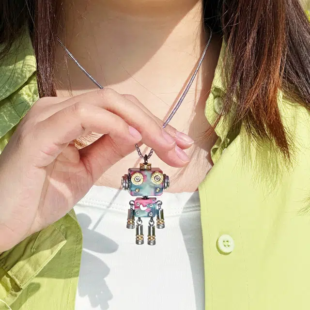 木小魔 小布鲁巴 蒸汽朋克风 多彩配色 合金 项链 男女同款情侣款