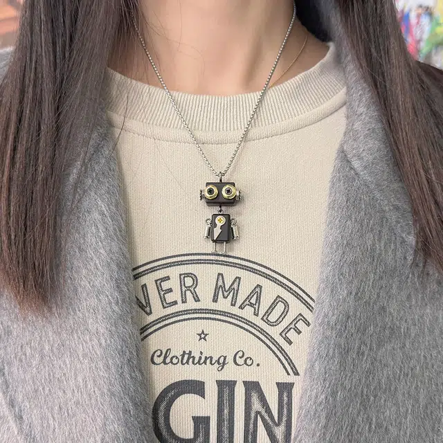 礼品 木小魔 纯手工制作毛衣链 合金 项链 男女同款情侣款