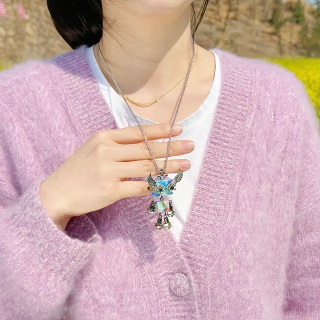 木小魔 星眸 蒸汽朋克风 复古小众夸张 合金幻彩 项链 男女同款情侣款
