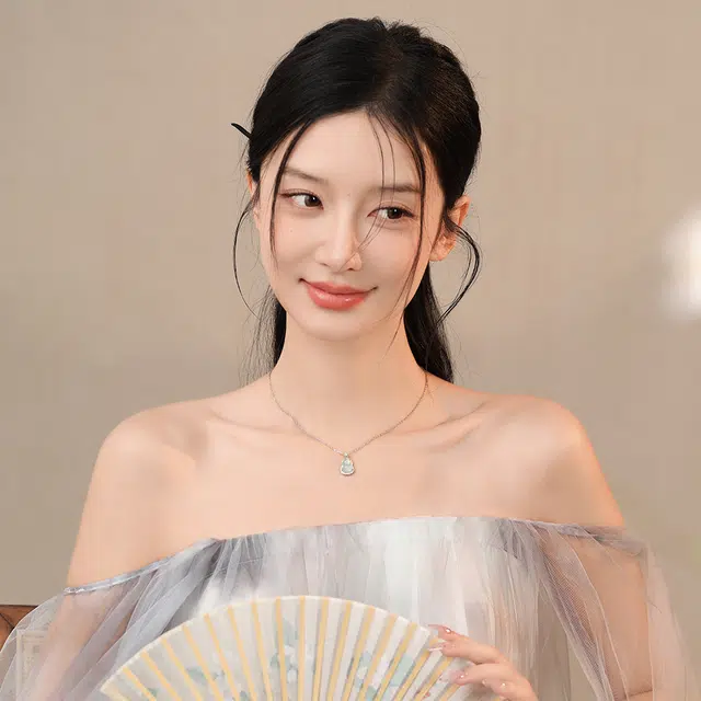 【普陀山官方已祝福】 普陀山文创 福禄吉祥吊坠精致设计感转运水滴葫芦锁骨链 生日纪念日送礼礼盒装 琉璃 项链 女款