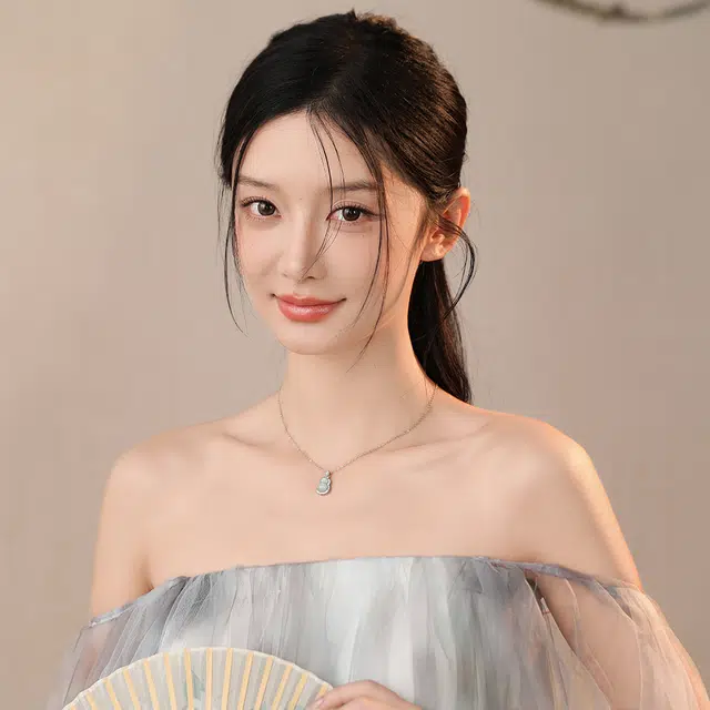 【普陀山官方已祝福】 普陀山文创 福禄吉祥吊坠精致设计感转运水滴葫芦锁骨链 生日纪念日送礼礼盒装 琉璃 项链 女款