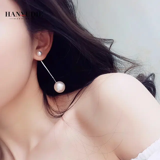 伊灿 小众设计感高级精致时尚气质 仿珍珠 耳环 女款 通勤大气百搭